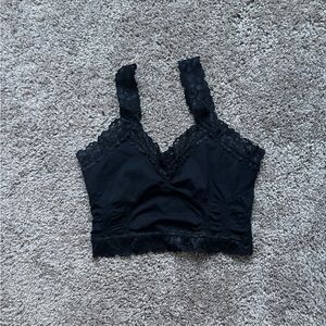 Black Lace Crop Top